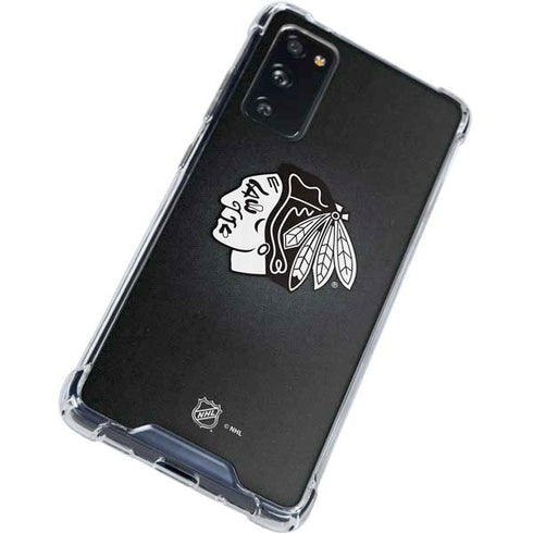 NHL Chicago Blackhawks Black Background Galaxy S20 FE Clear Case
